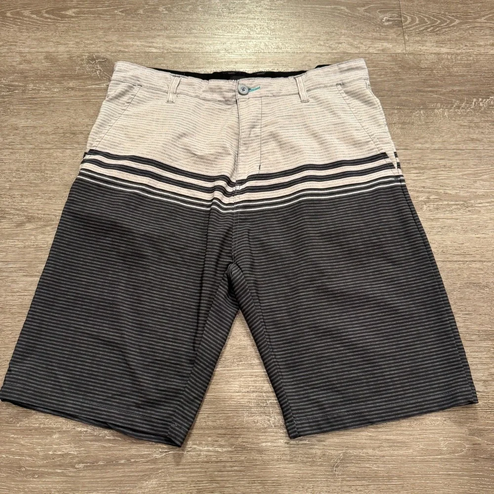 Burnside Board Shorts Mens 32 Gray Swim Surf‎ Beach Trunks Surfer 10